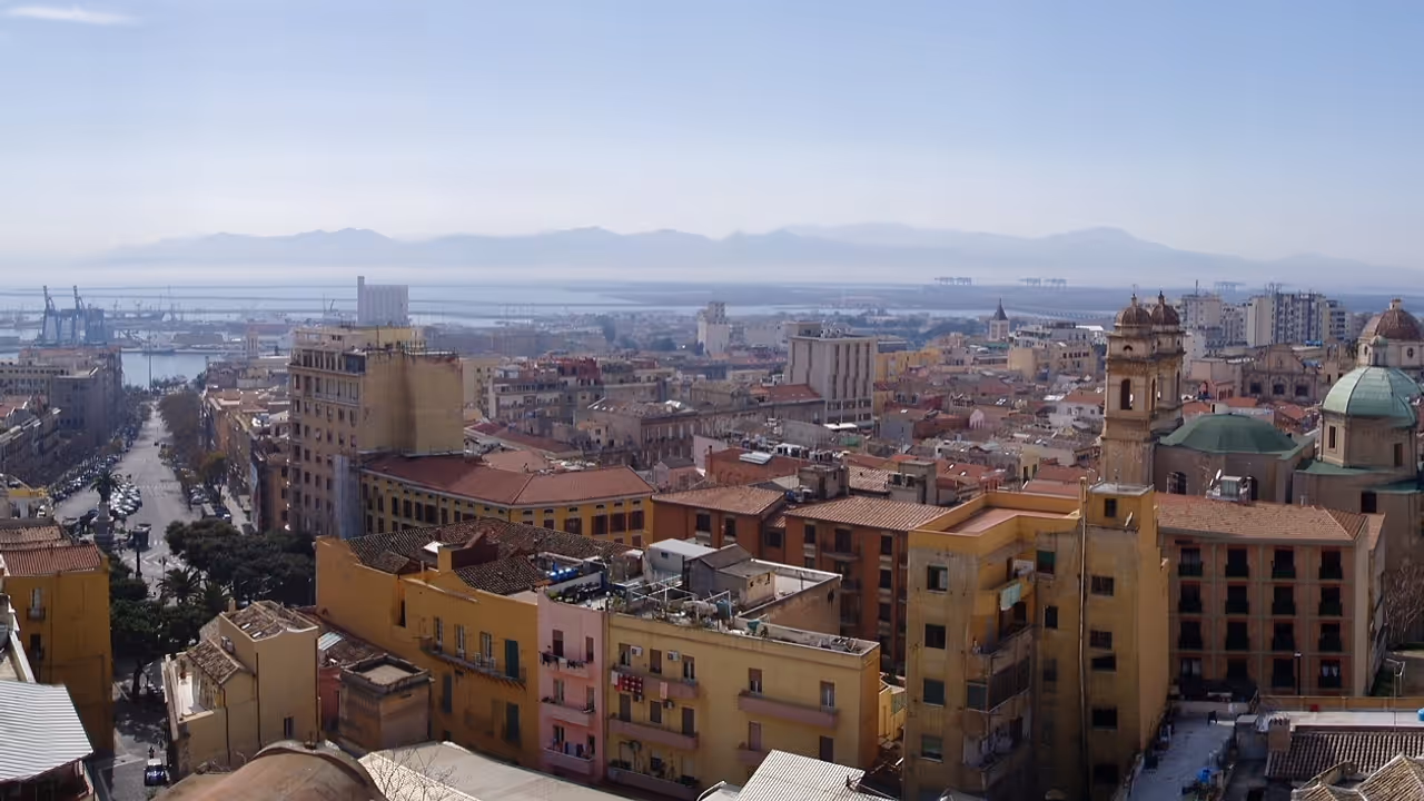 View from Bastion of the holy cross in Cagliari