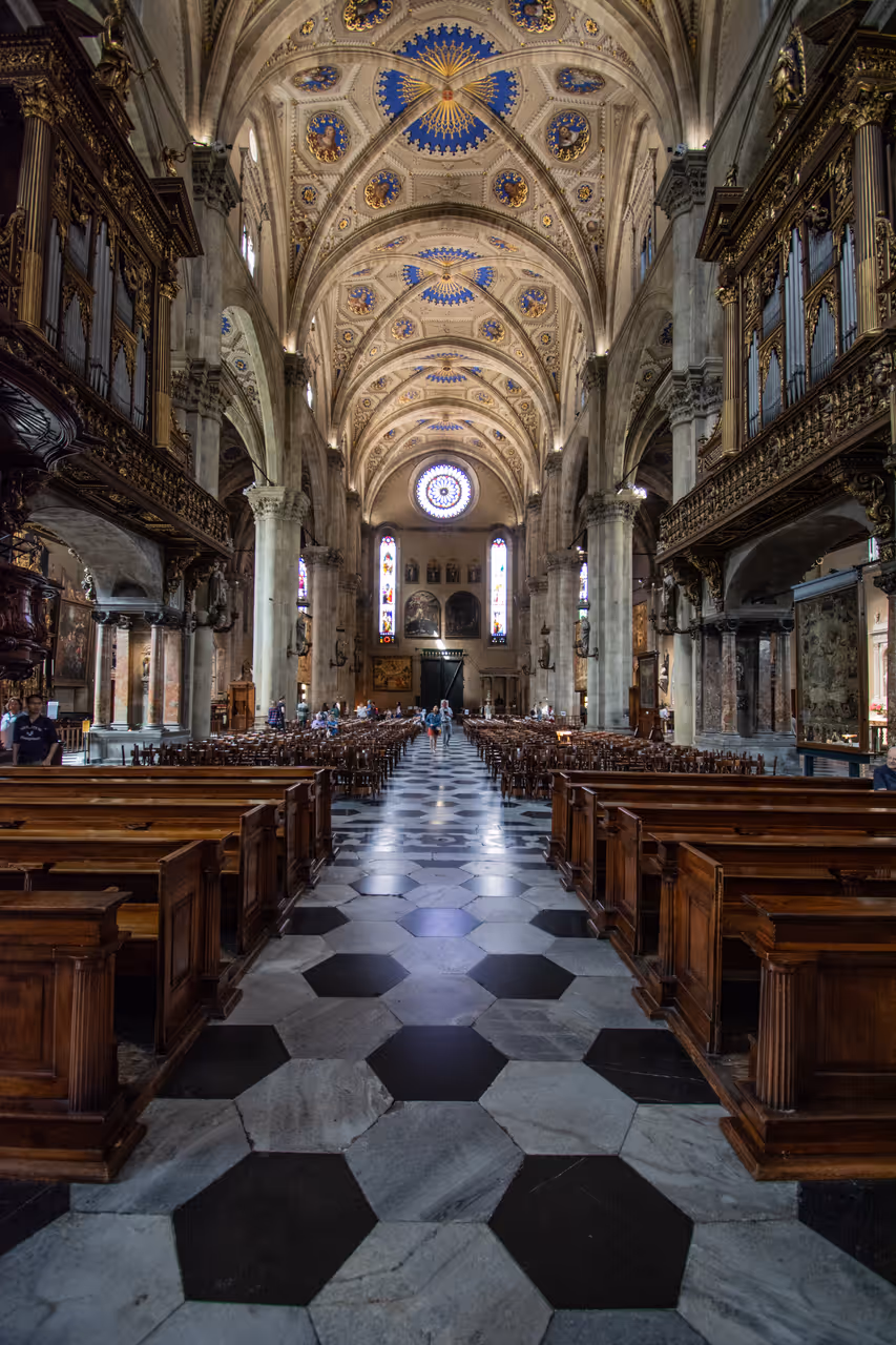 Inside the Cathedral in Como