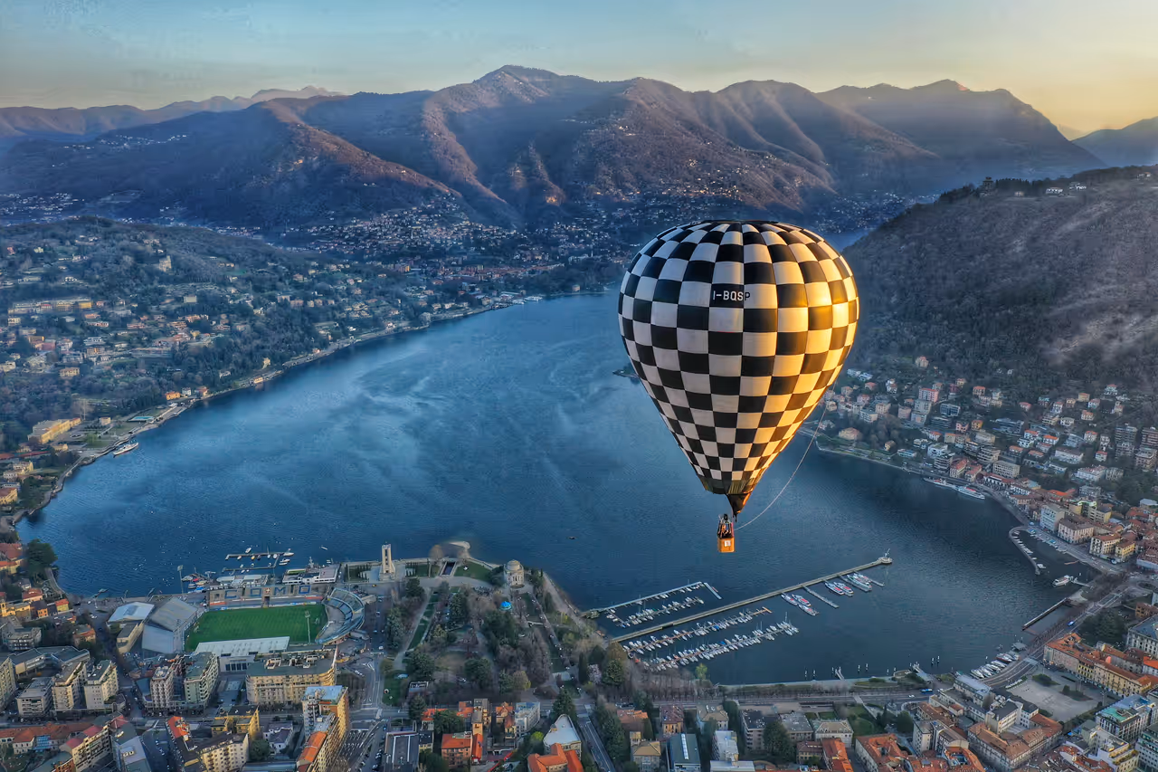 Como from above in the morning