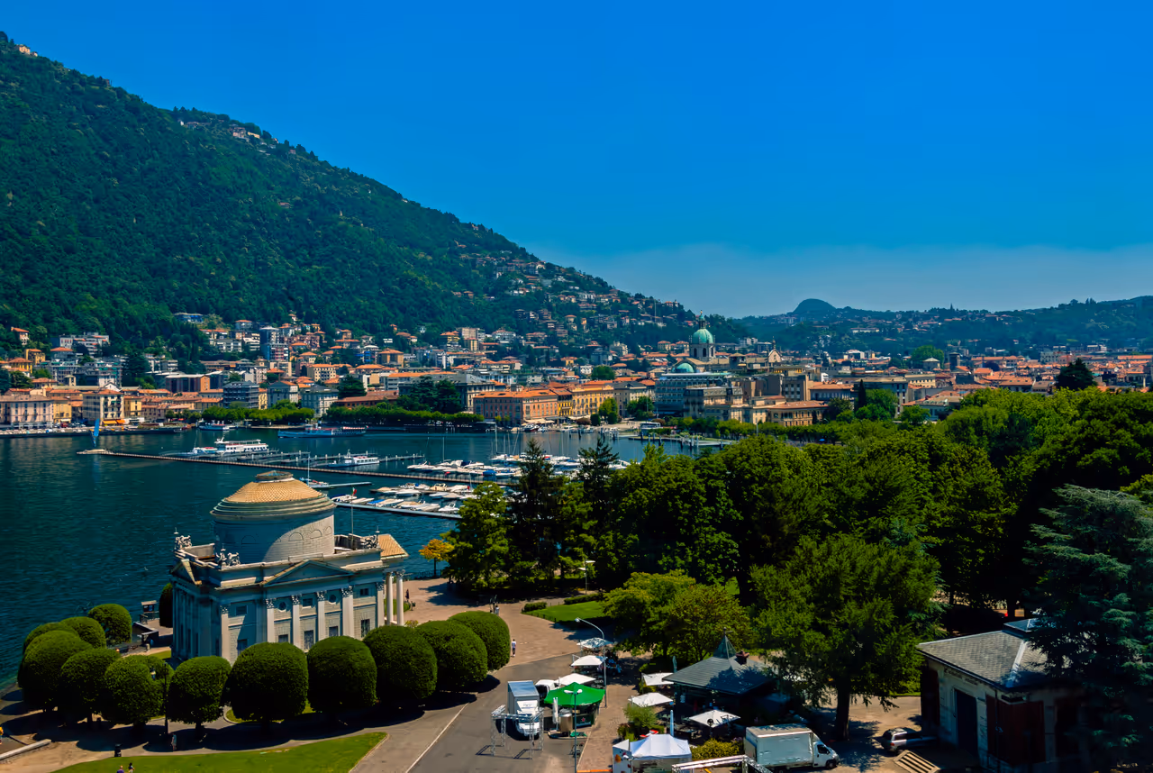 View of Como from the roof of the Monument to the Fallen