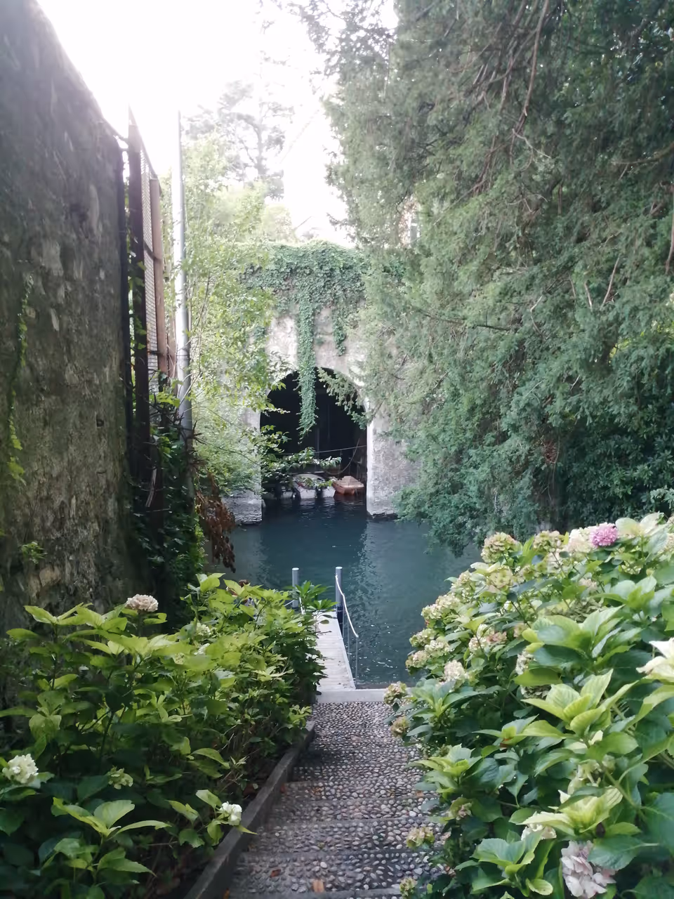 Dock of the beautiful Villa del Grumello, Como