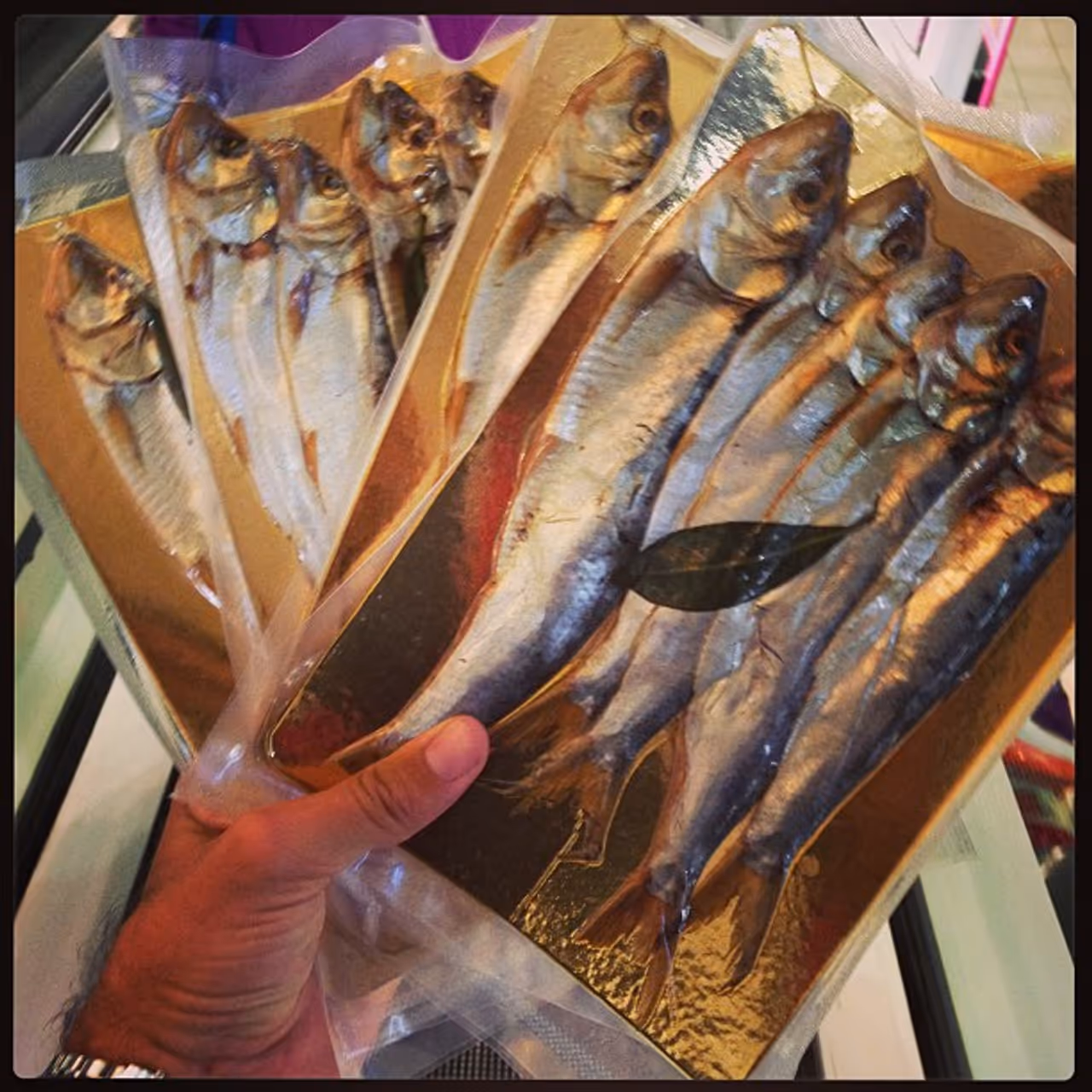 Dried lake shad food in Como