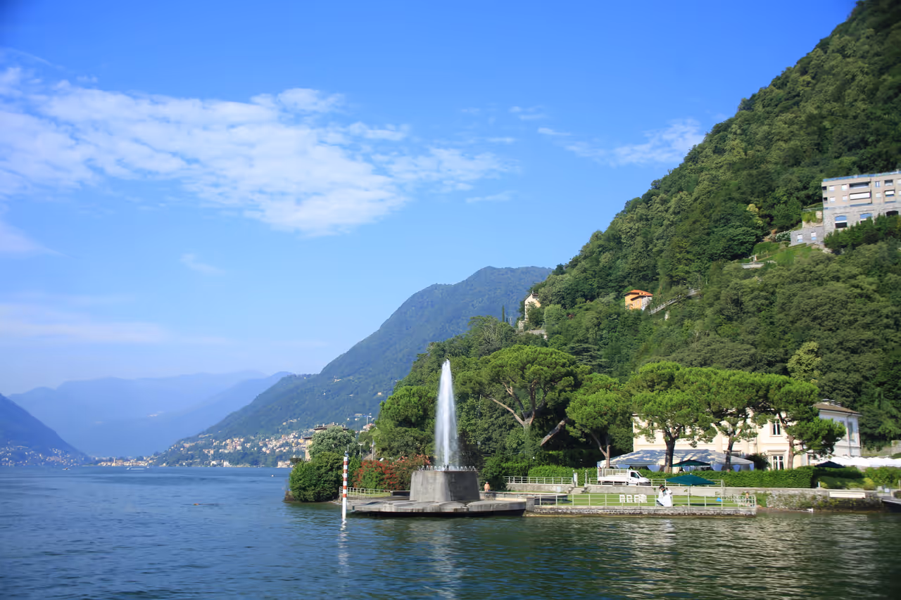 Villa geno fountain in Como