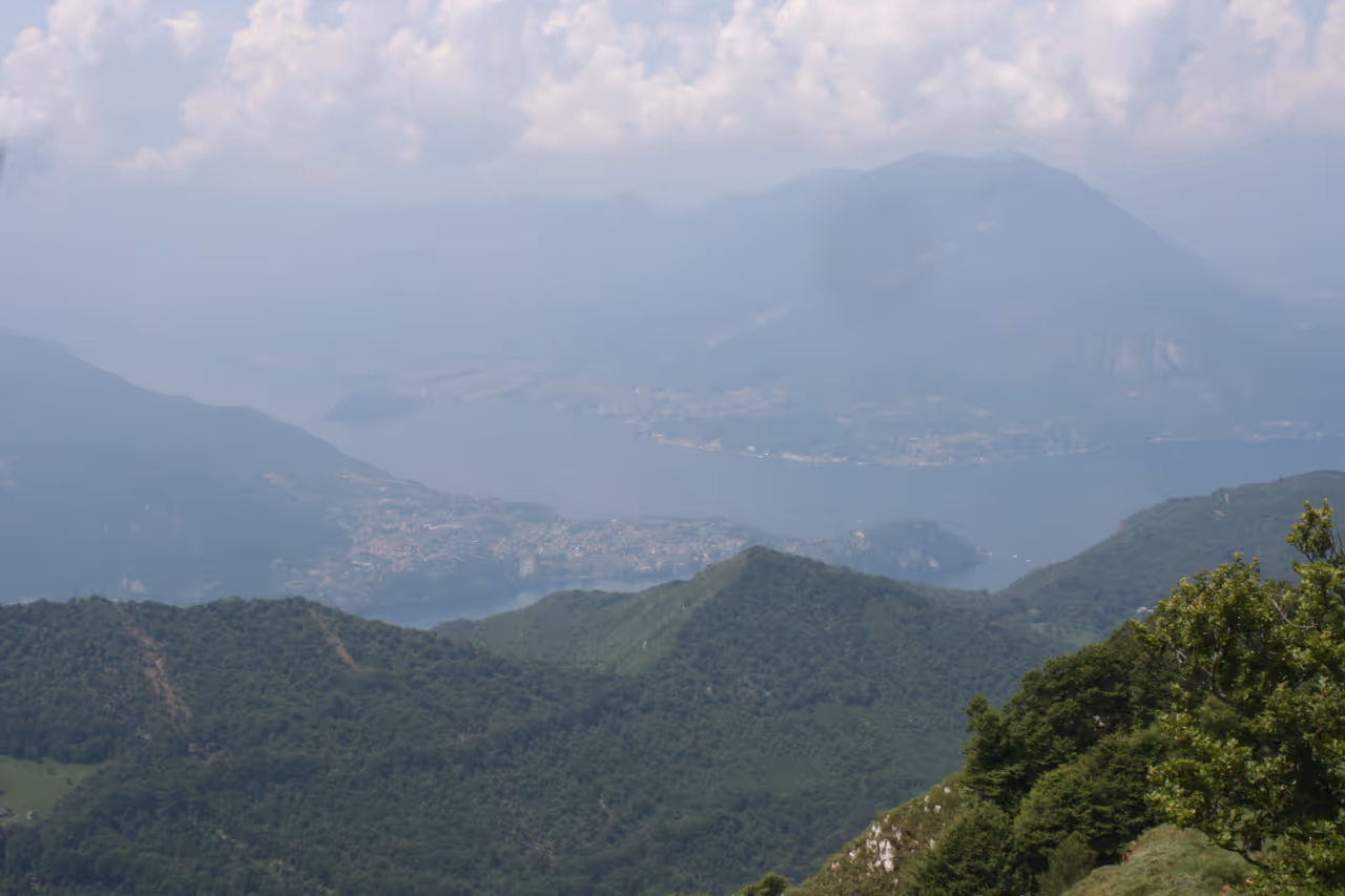 View from Mount croce in Como