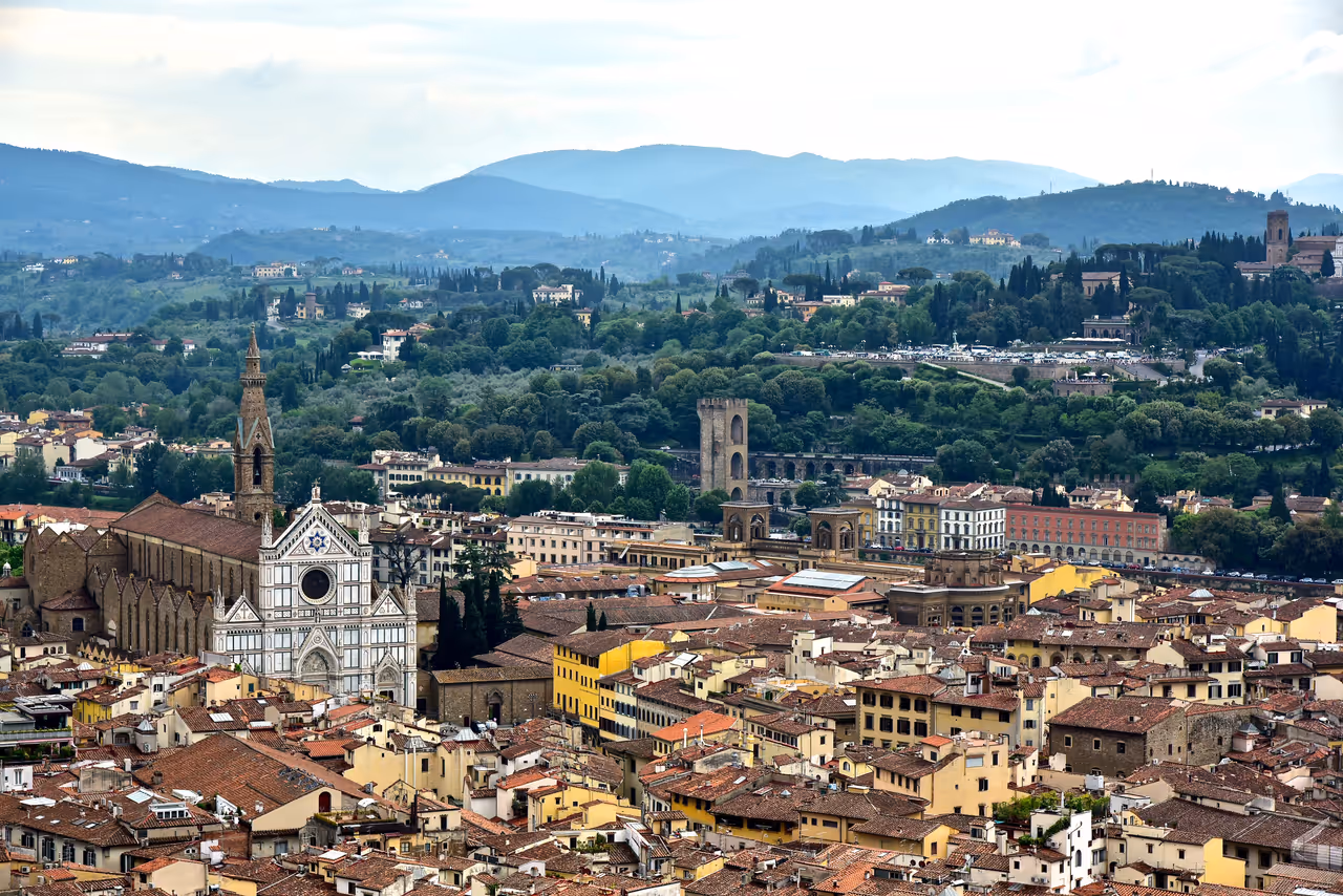 View from Brunelleschi's Dome, with Santa Croce in sight