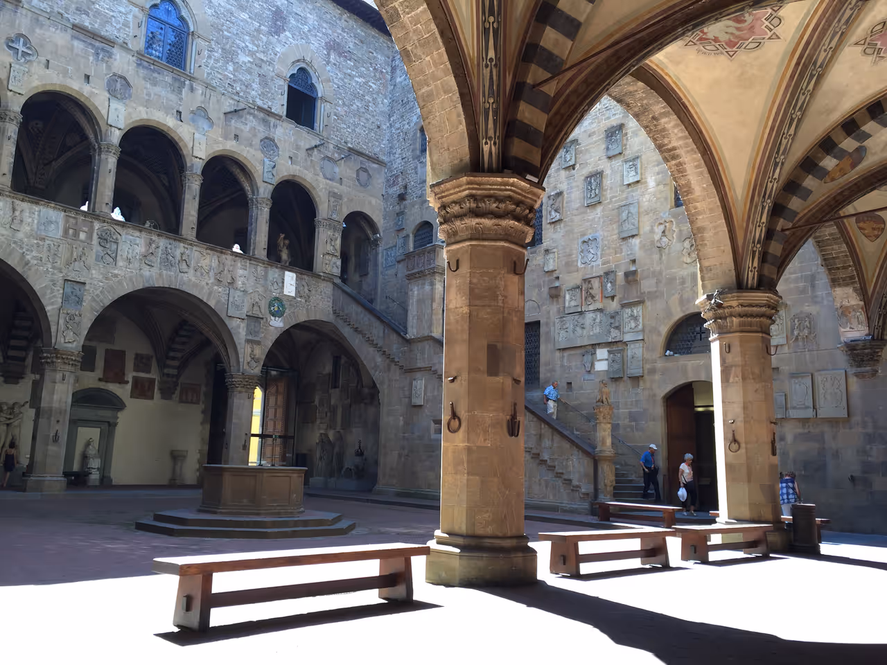 The courtyard of the Bargello Museum