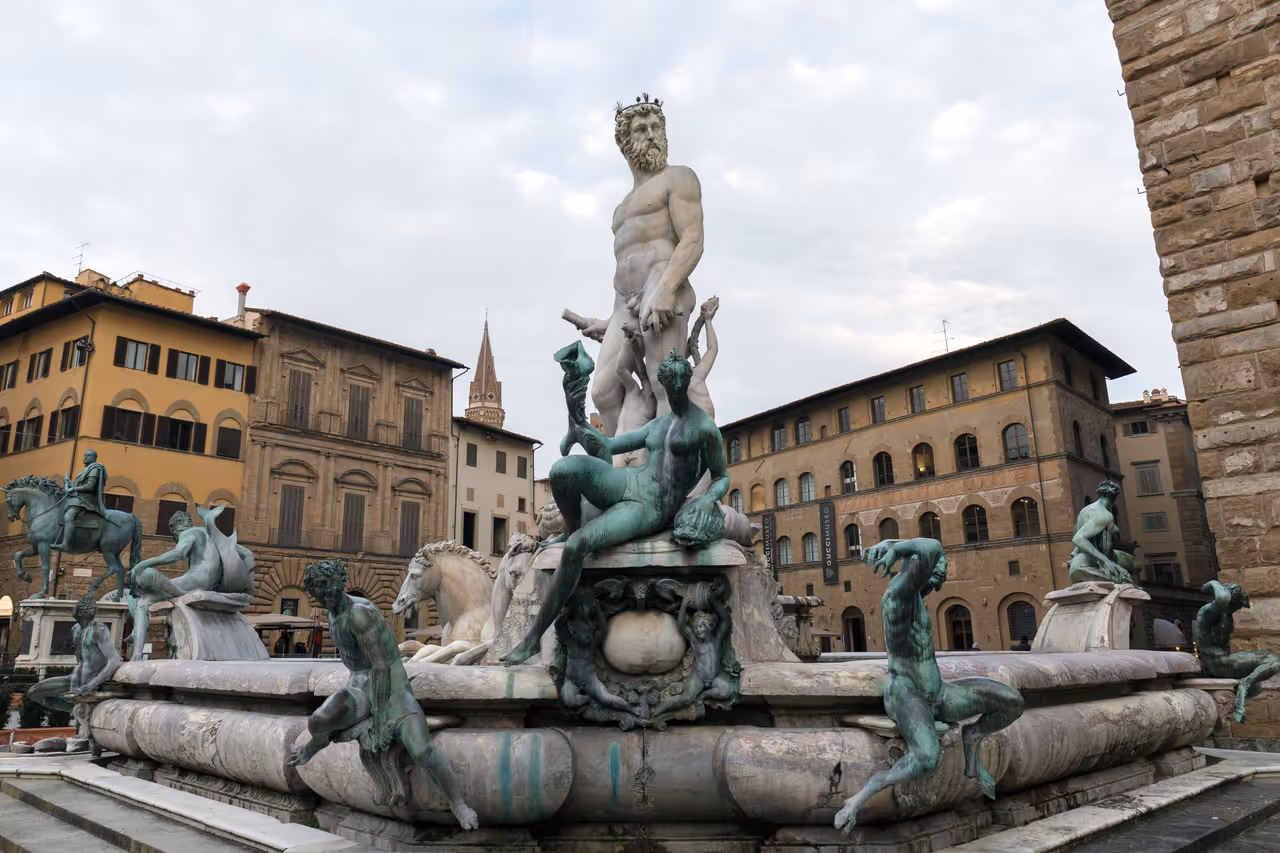 Fountain of Neptune in florence