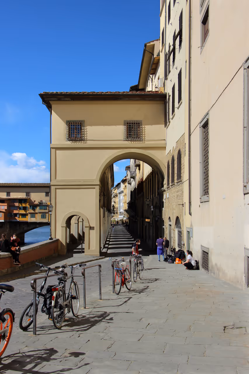 Florence path next to a bridge