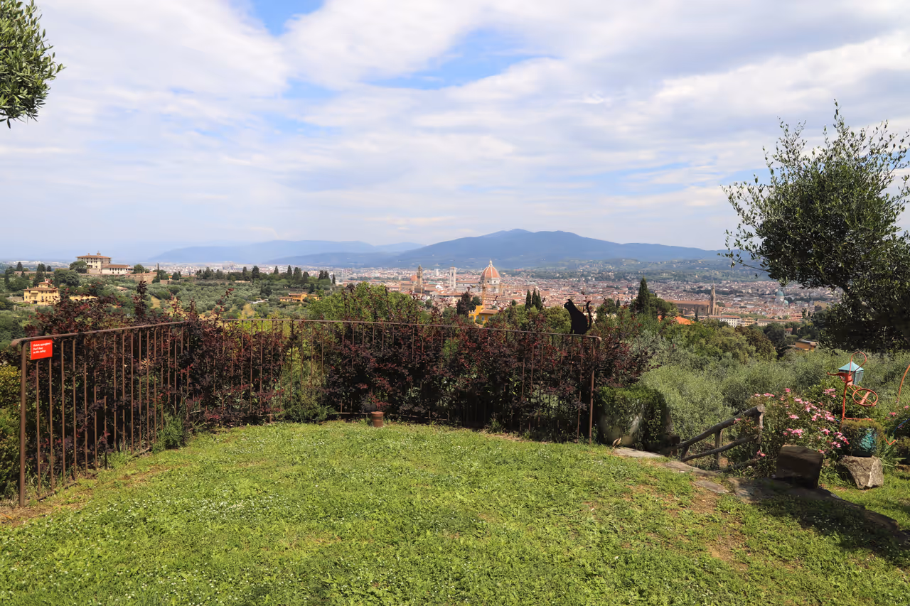 View of Florence from the EDV garden