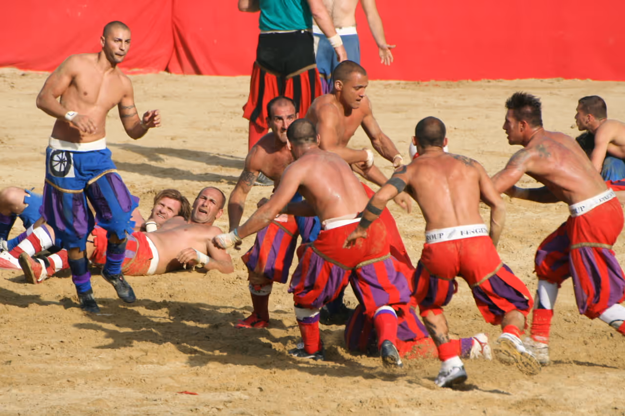 Historical florentine football festival in Florence