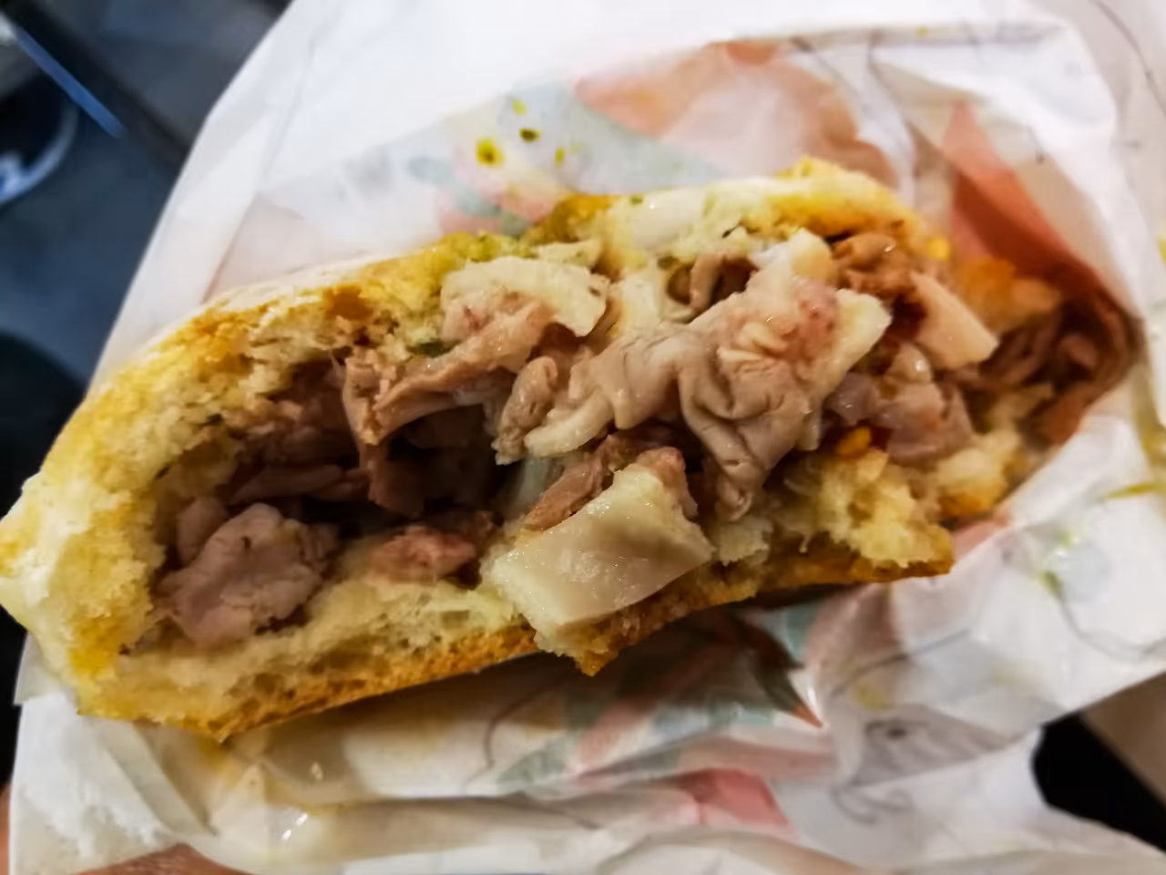 Tripe sandwich food in Florence