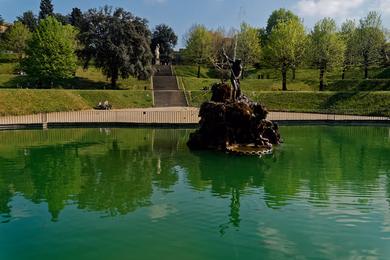 Fountain in Boboli gardens in Florence