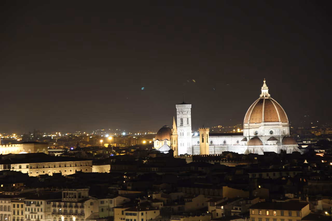 View from B-roof panoramic terrace in Florence