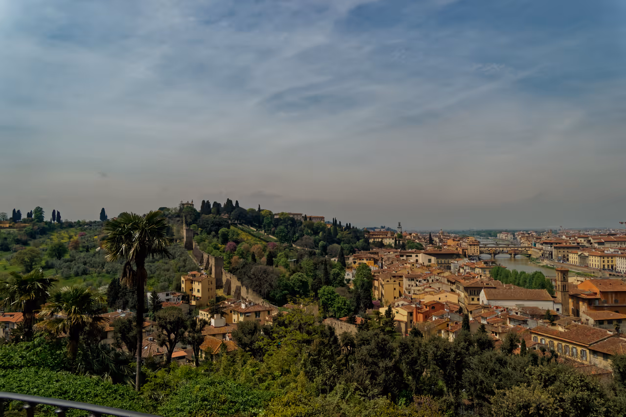 View from Michelangelo square in Florence