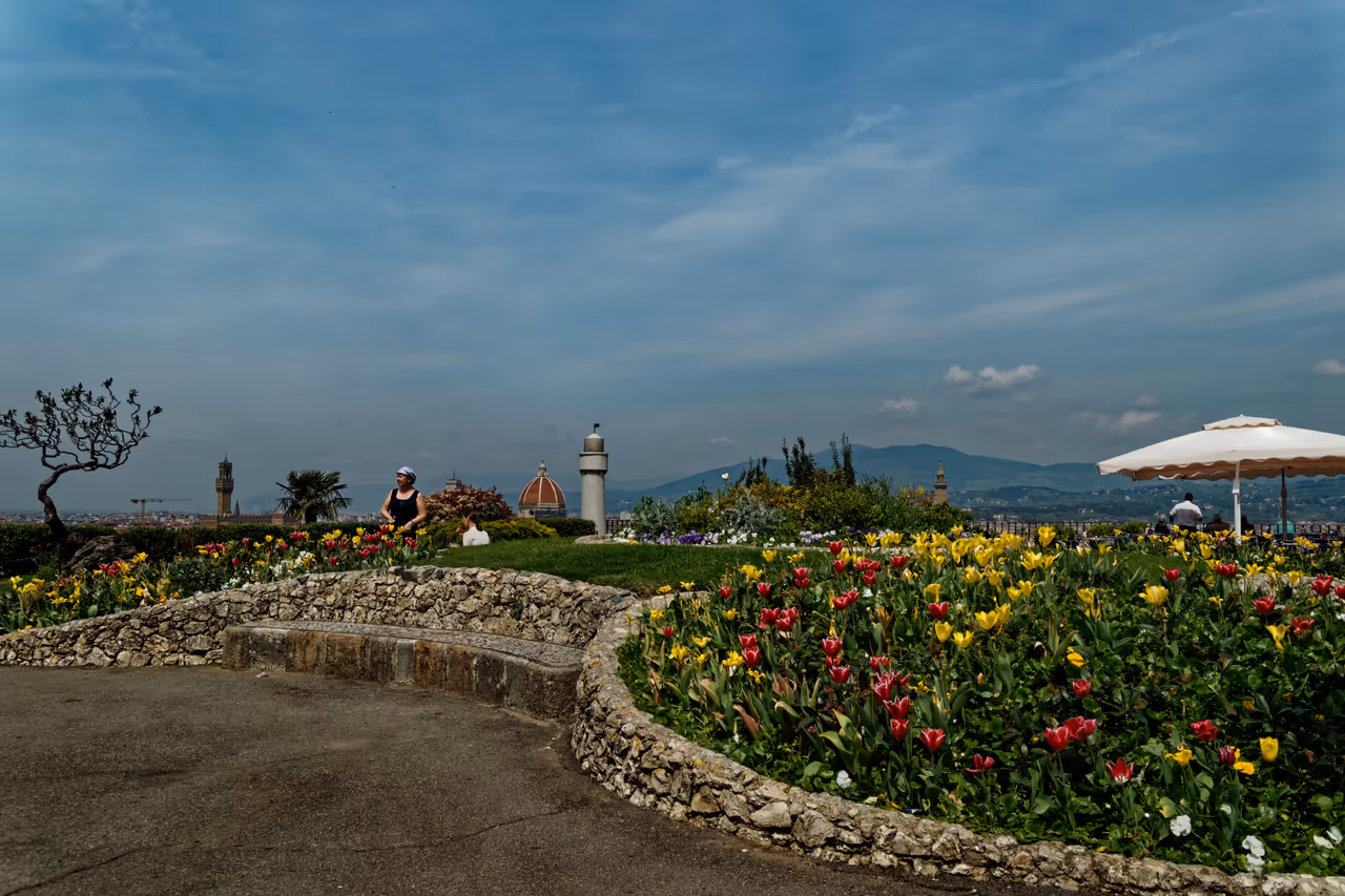 View from Michelangelo square in Florence