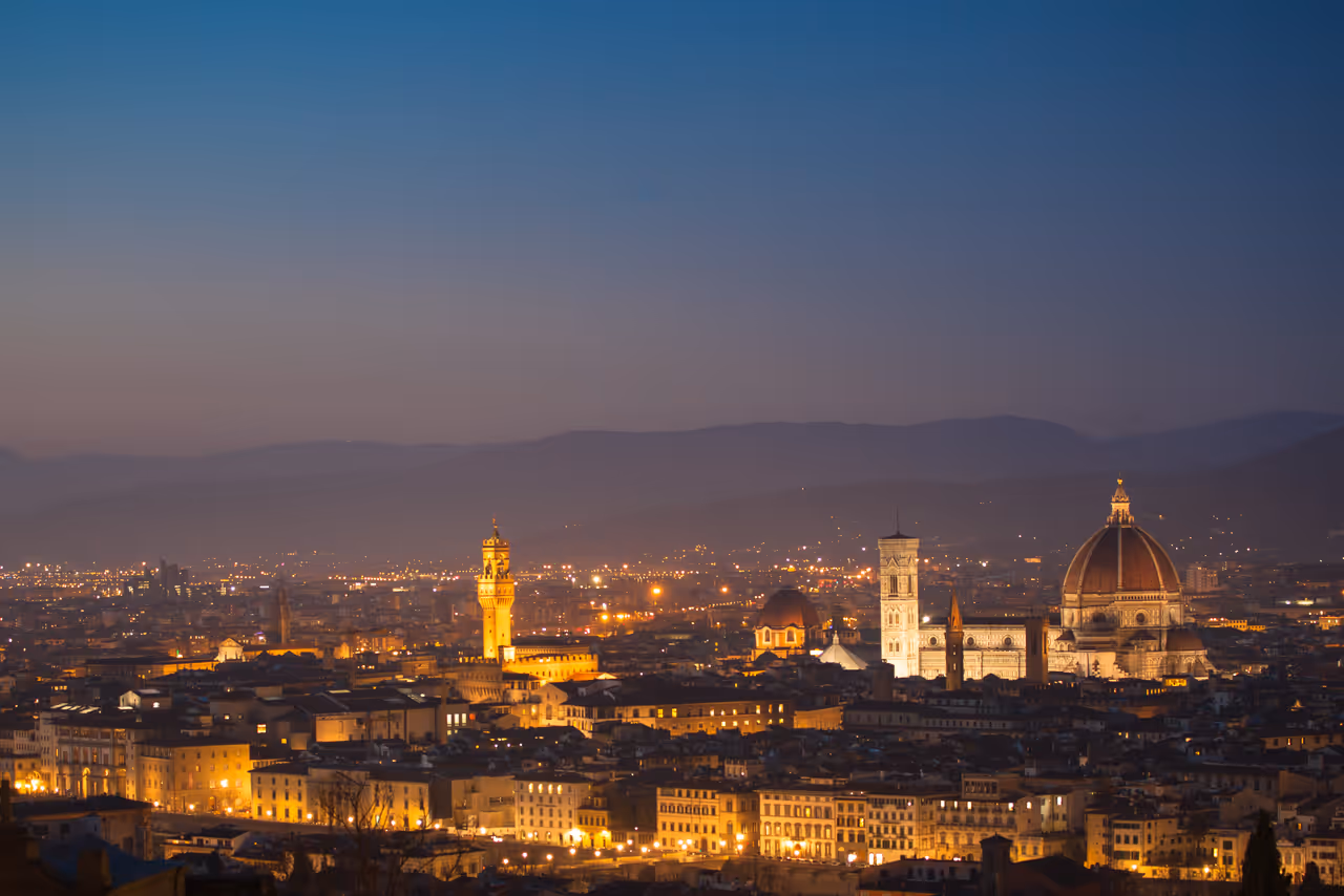 View from Michelangelo square in Florence
