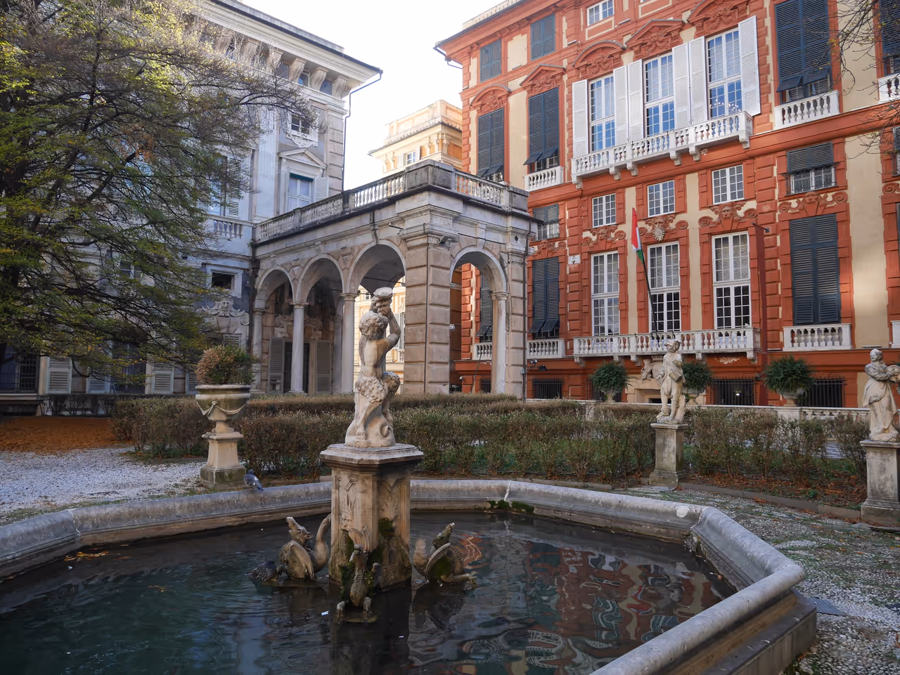 Red palace in Genoa