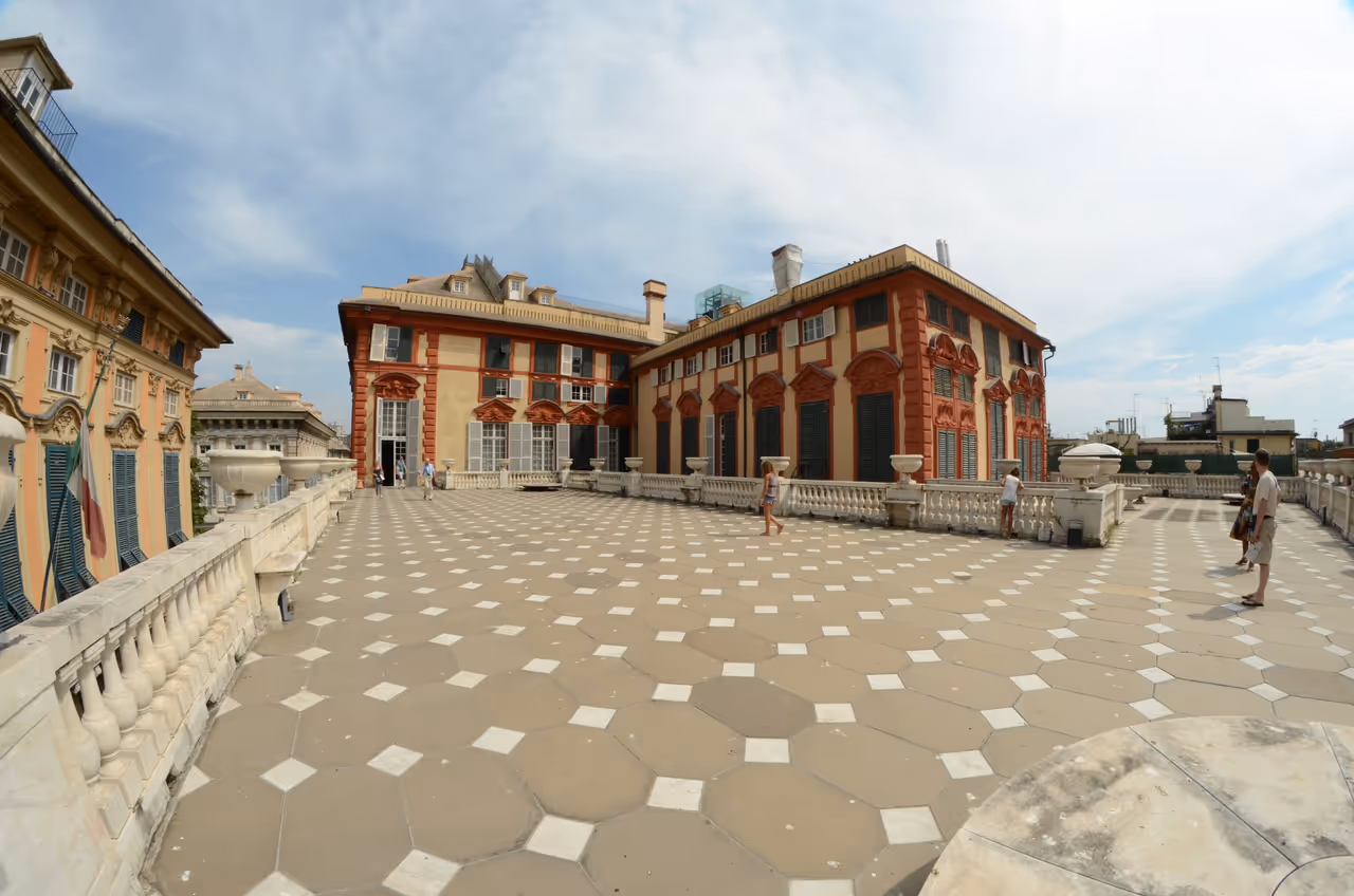 Red palace in Genoa