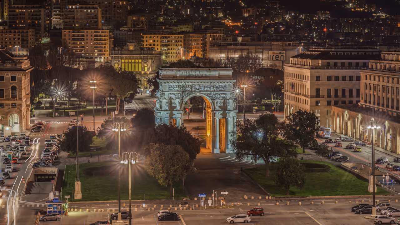 Arch of Triumph in Victory Square, Genoa