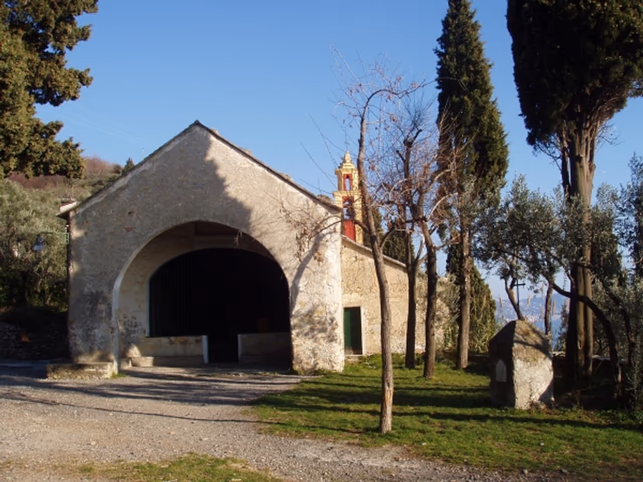 Historic aqueduct trail cycling in Genoa