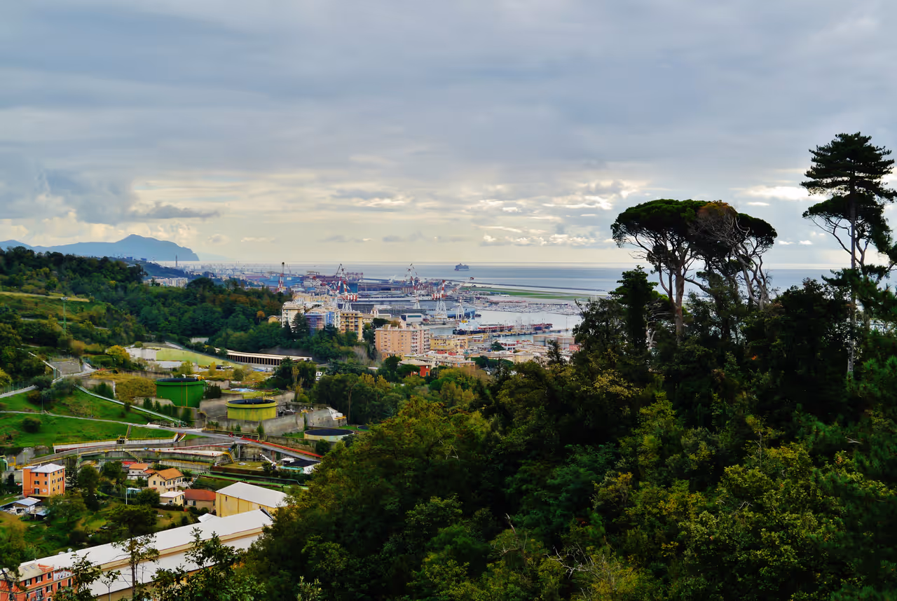 Pegli promenade ride cycling in Genoa