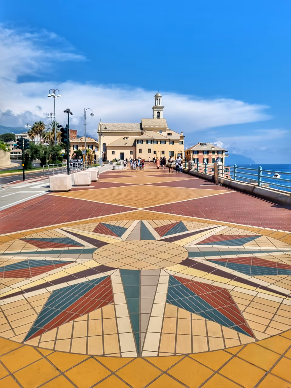 Sea paths of boccadasse in Genoa