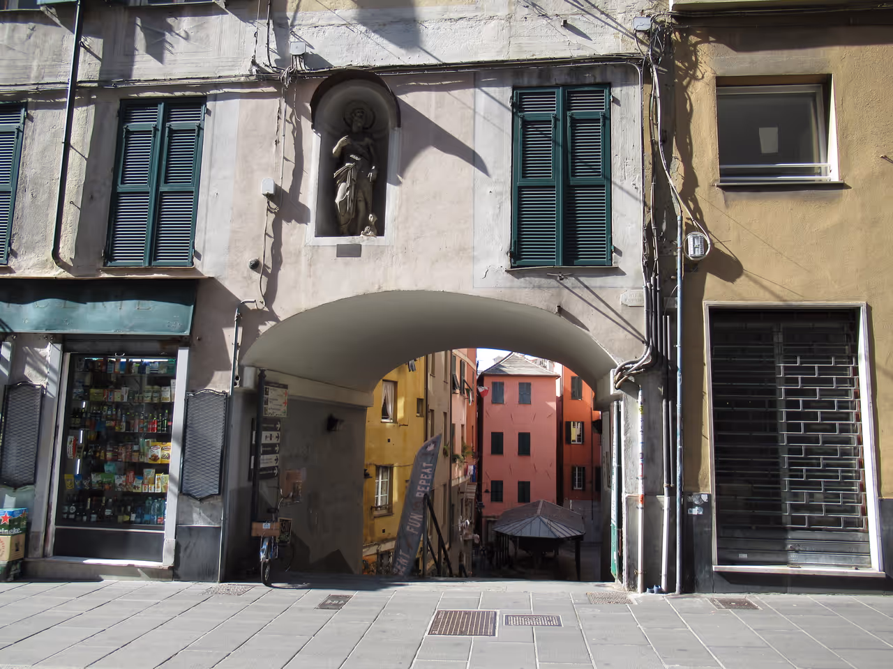 Washing troughs of st. bridget in Genoa