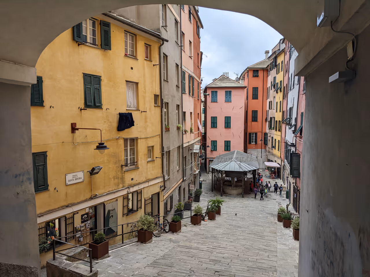 Washing troughs of st. bridget in Genoa