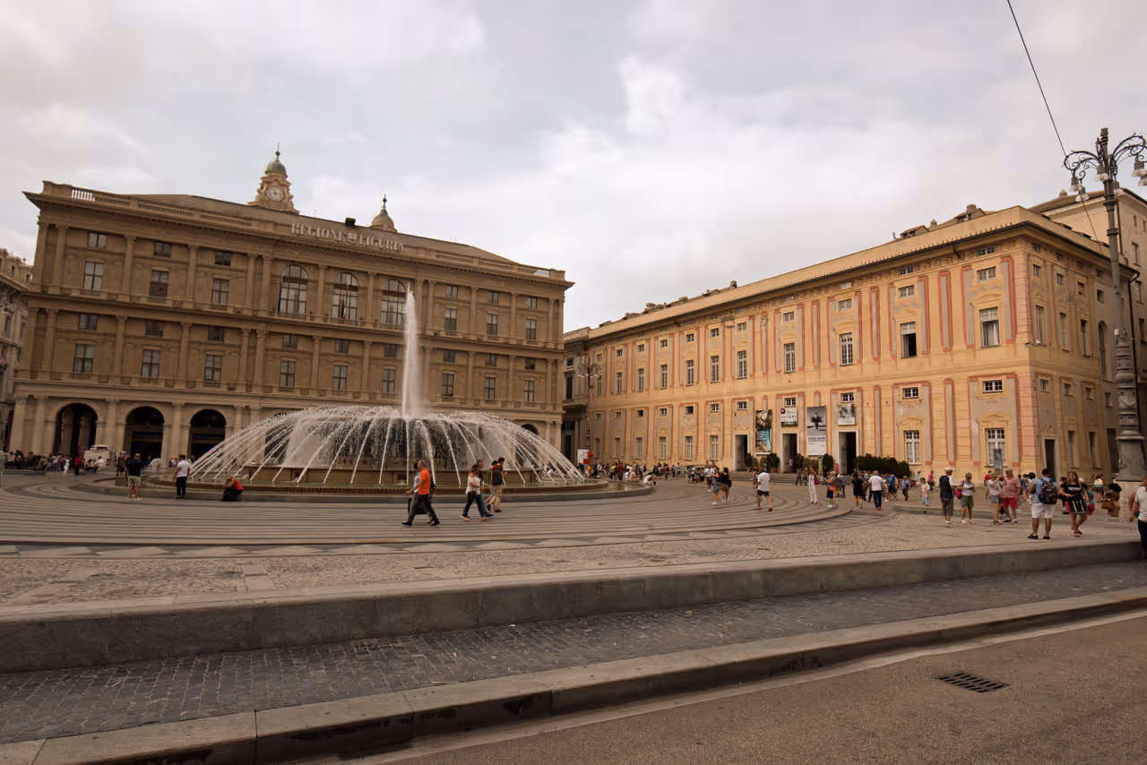 De ferrari square in Genoa