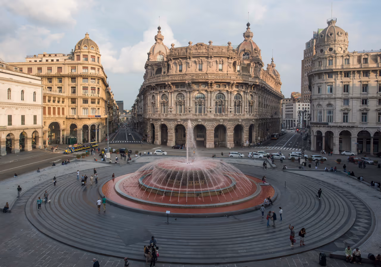 De ferrari square in Genoa