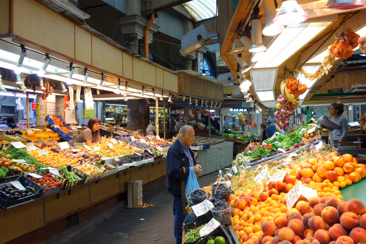 Eastern market market in Genoa