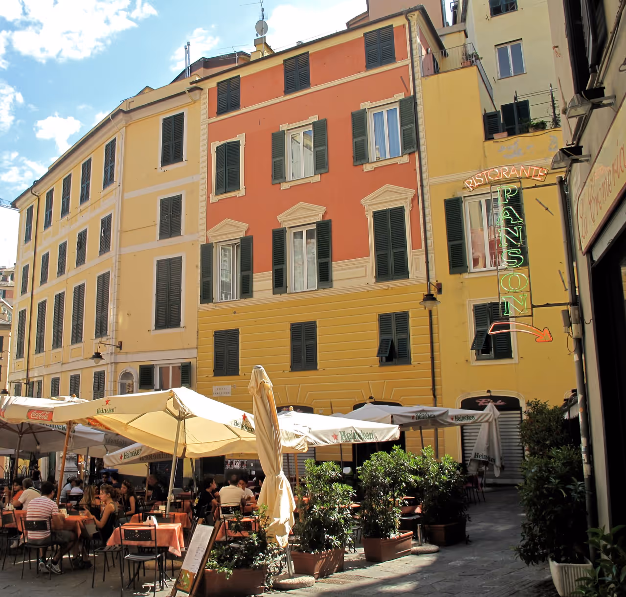 Herb square nightlife spot in Genoa