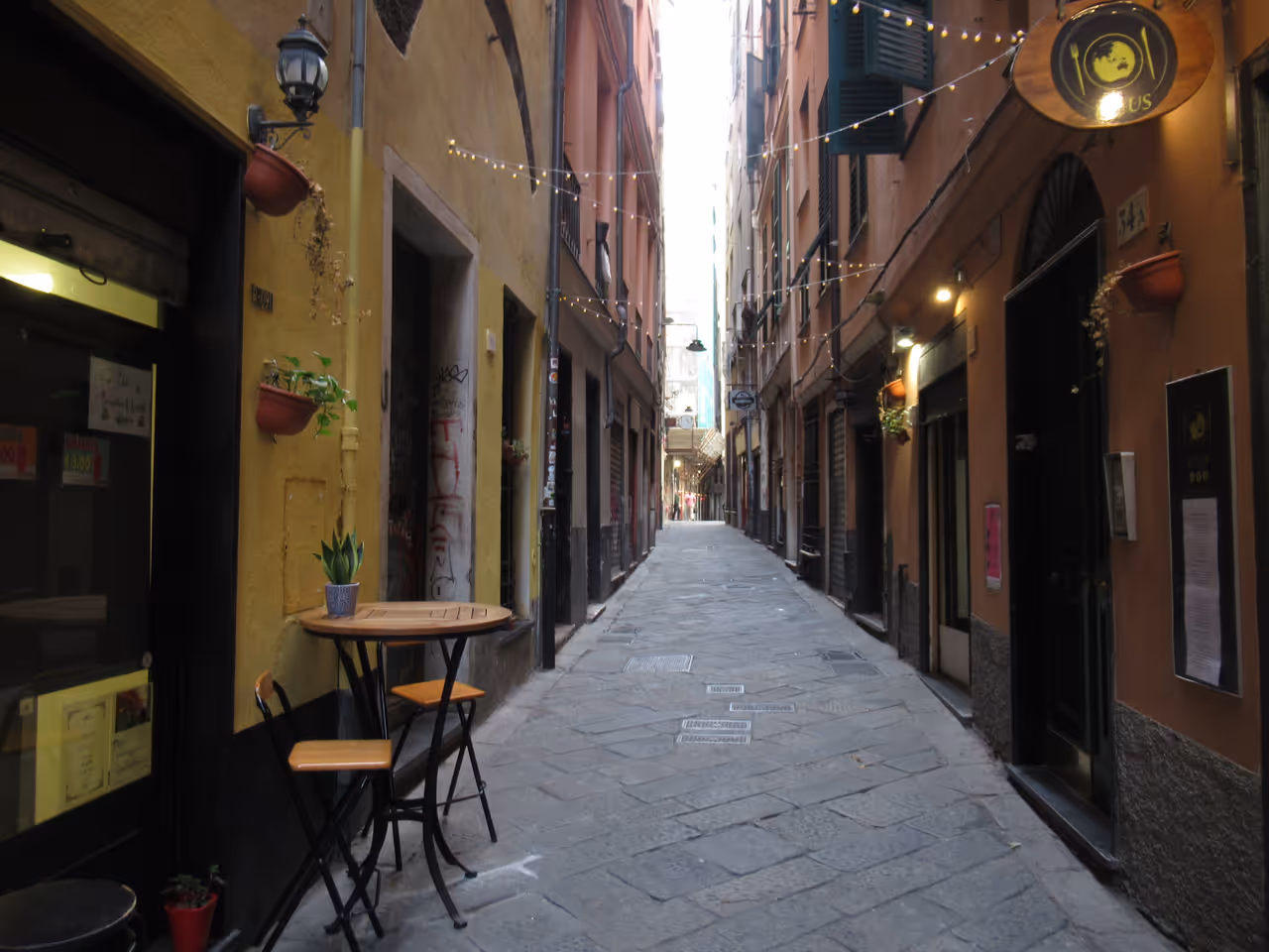 San bernardo street nightlife spot in Genoa