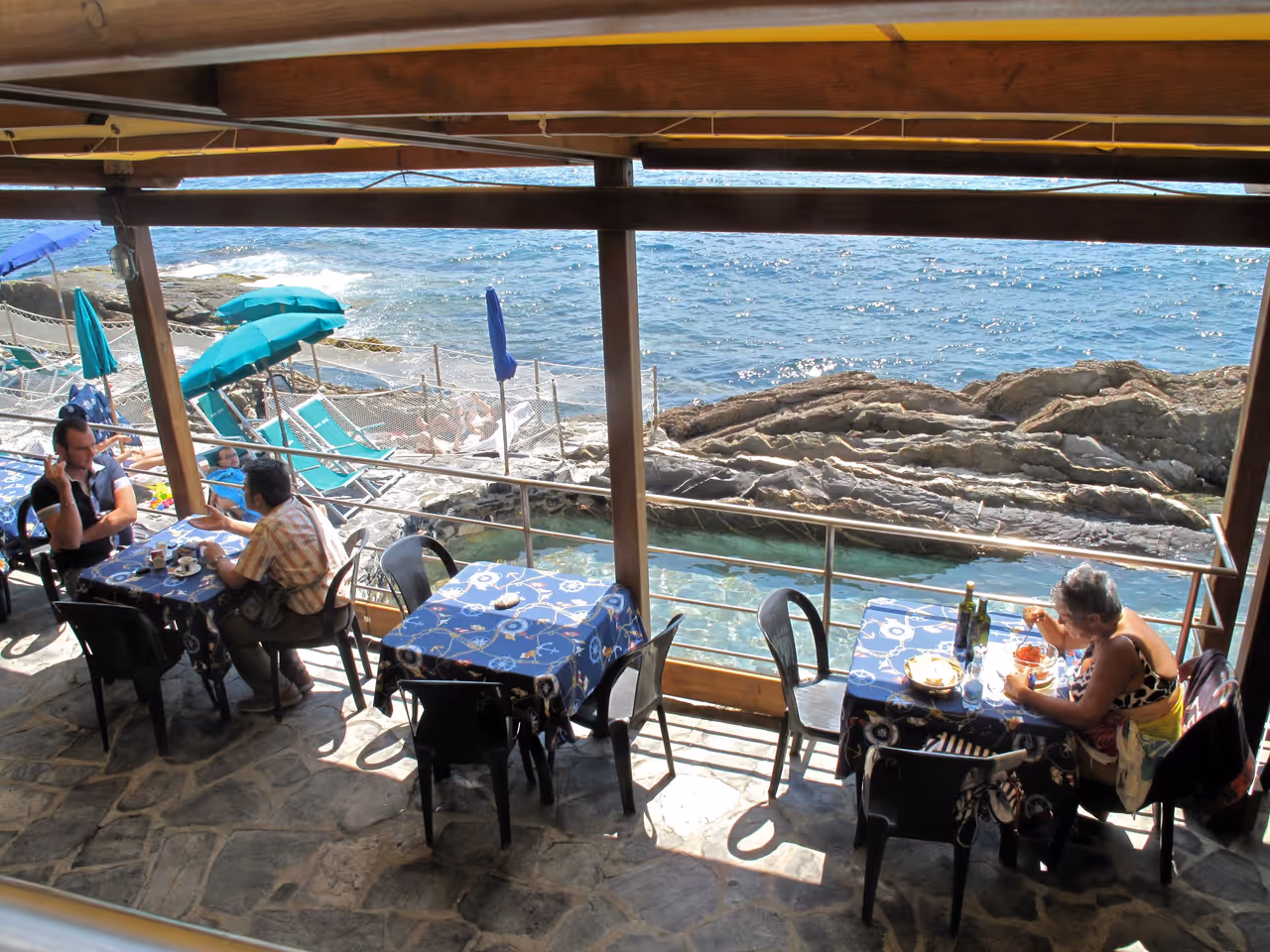 Nervi in Genoa as seen from a restaurant