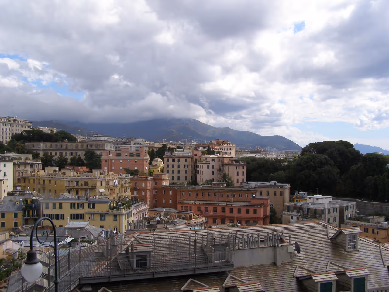 View from the castelletto esplanade in Genoa