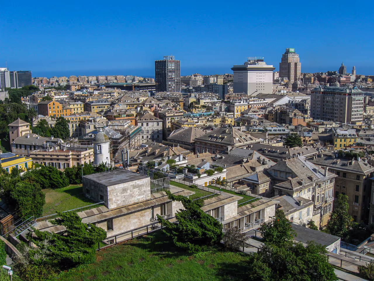 View from the castelletto esplanade in Genoa