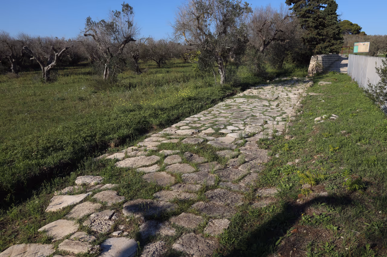 Rudiae, a stretch of Roman road