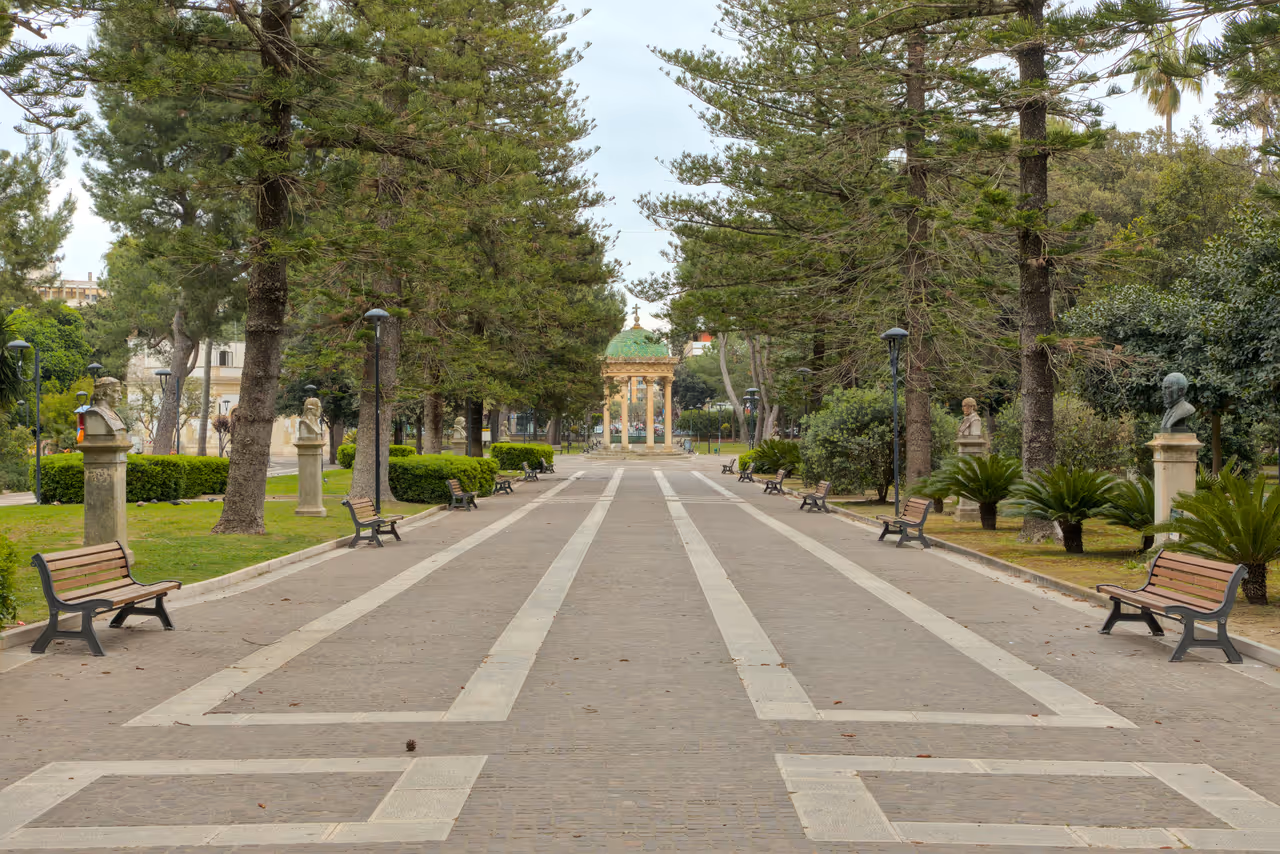 Public garden in Lecce