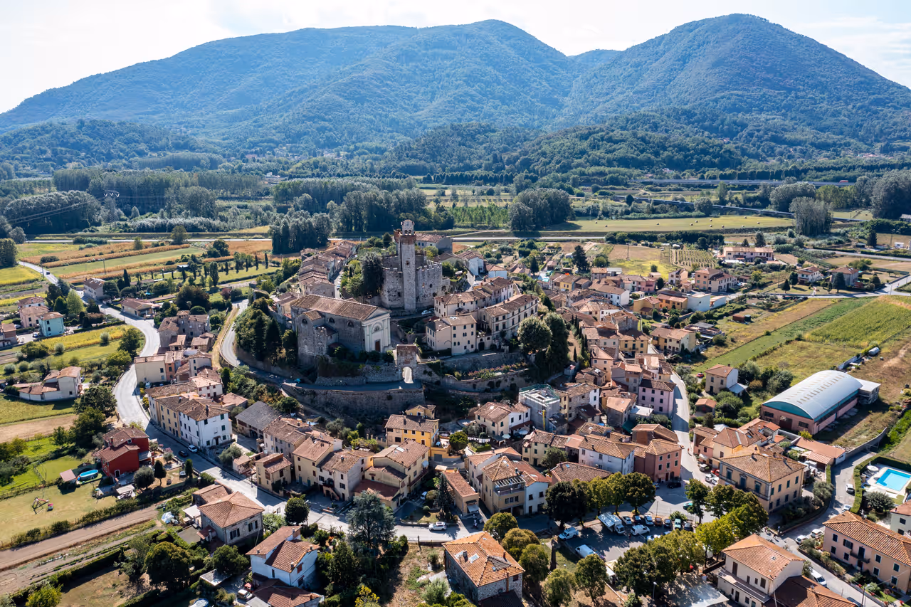 The town of Nozzano Castello, Lucca
