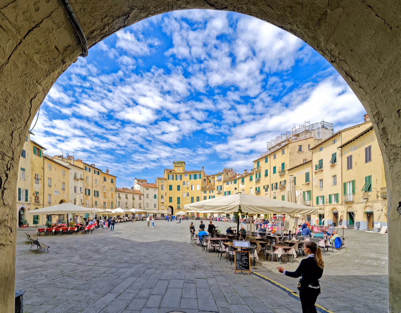 The site of the former amphitheater, Lucca