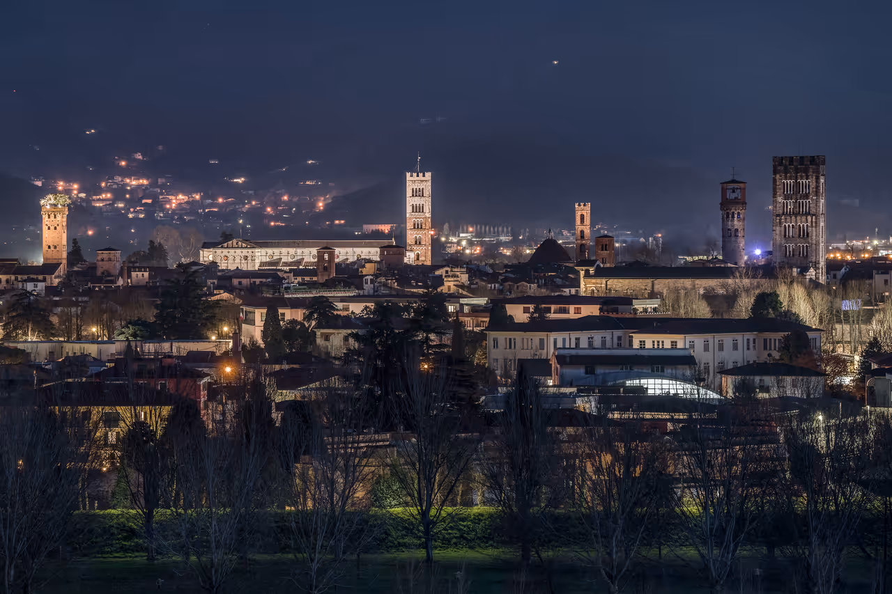 Festival of the holy cross luminara festival in Lucca