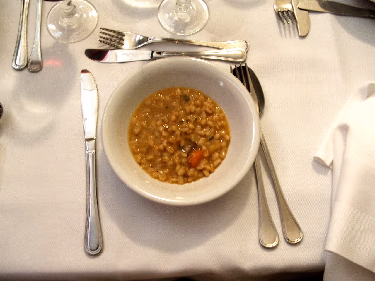 Spelt soup food in Lucca