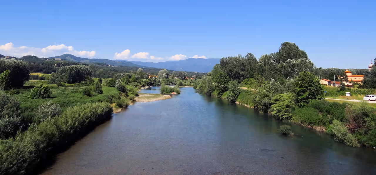Serchio river park in Lucca