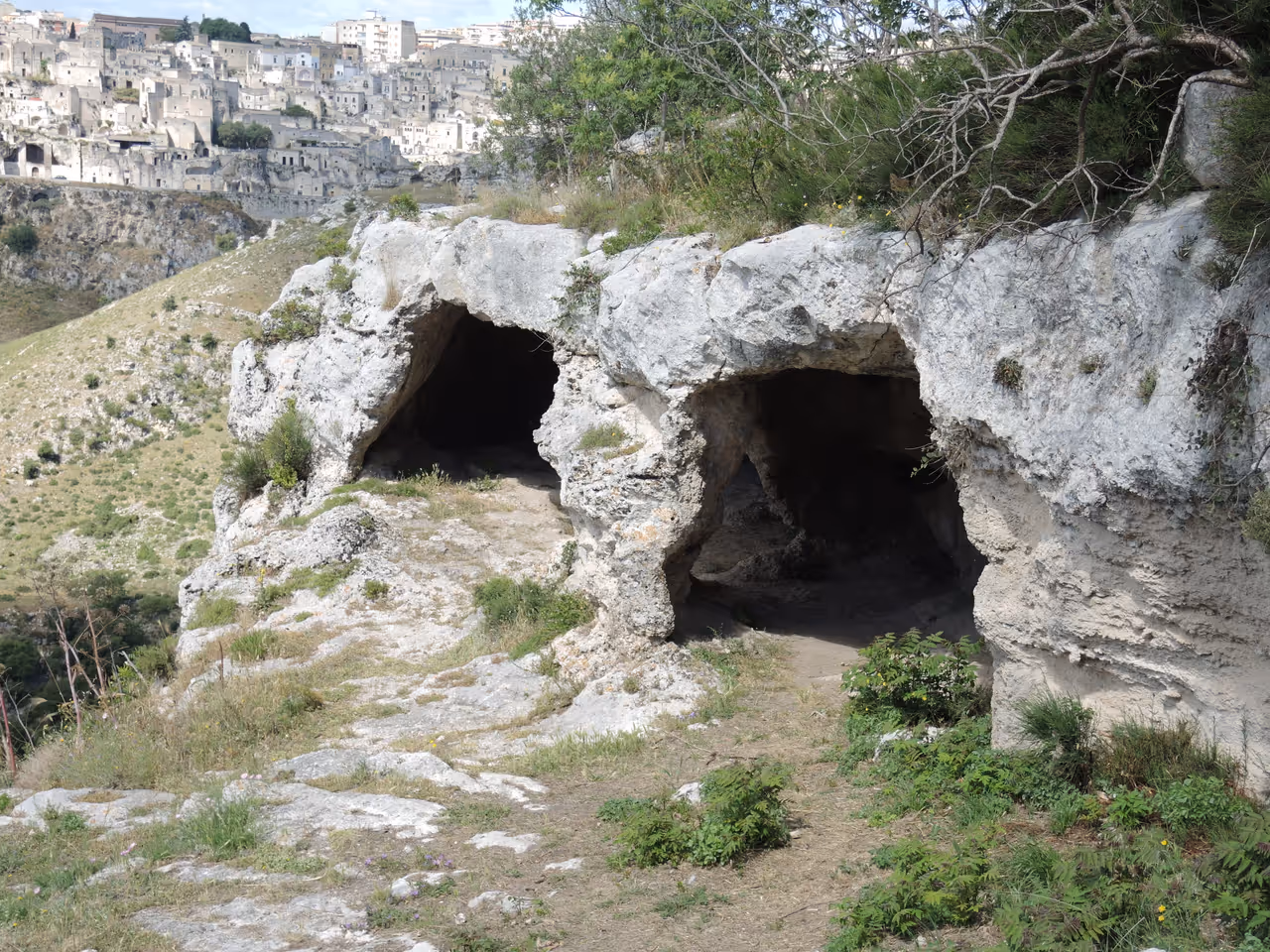 Cave exploration in Matera
