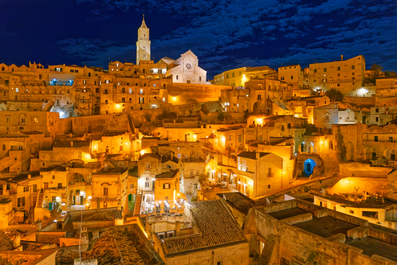 Outside the cathedral in Matera