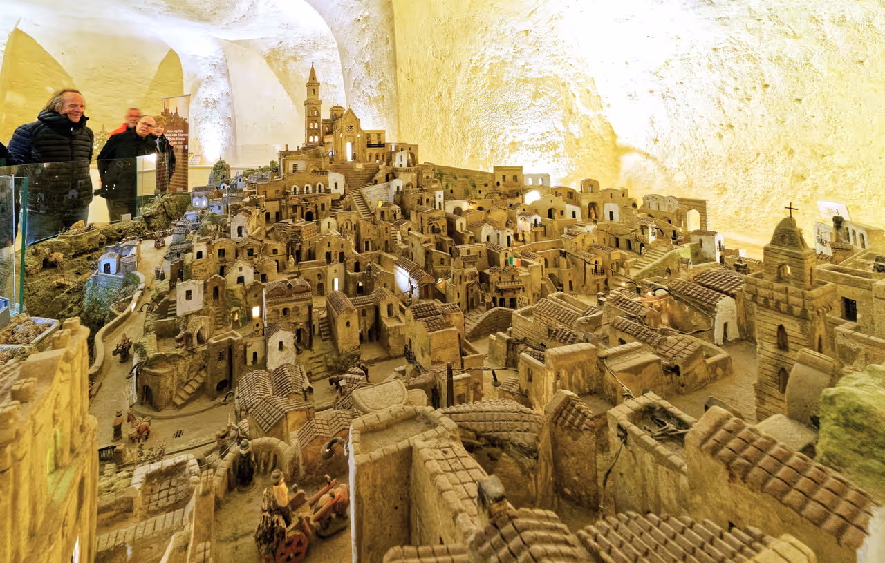 A cave dwelling project on a table, Matera