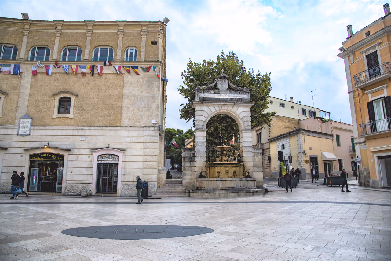 Vittorio veneto square in Matera