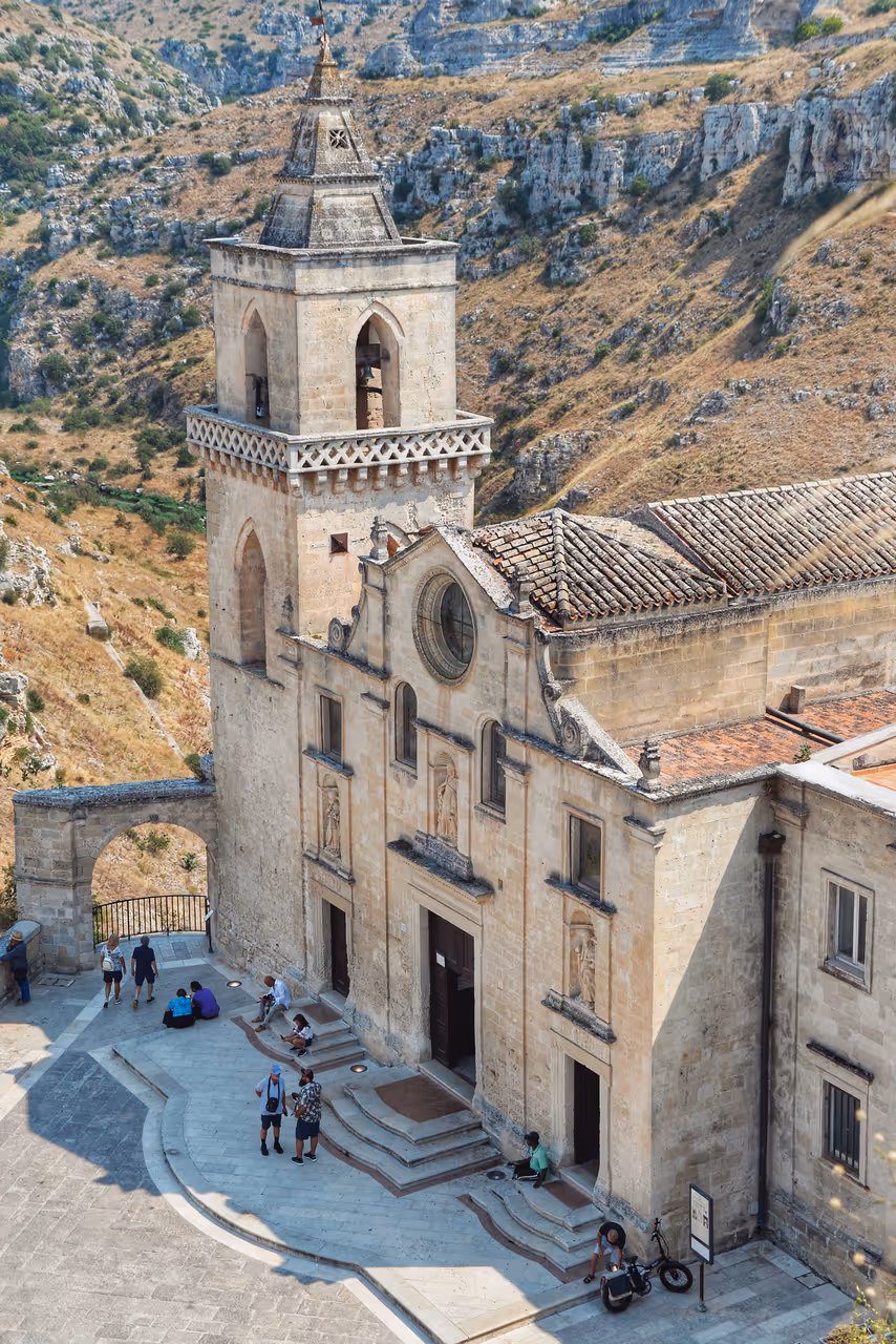 San pietro barisano from above in Matera