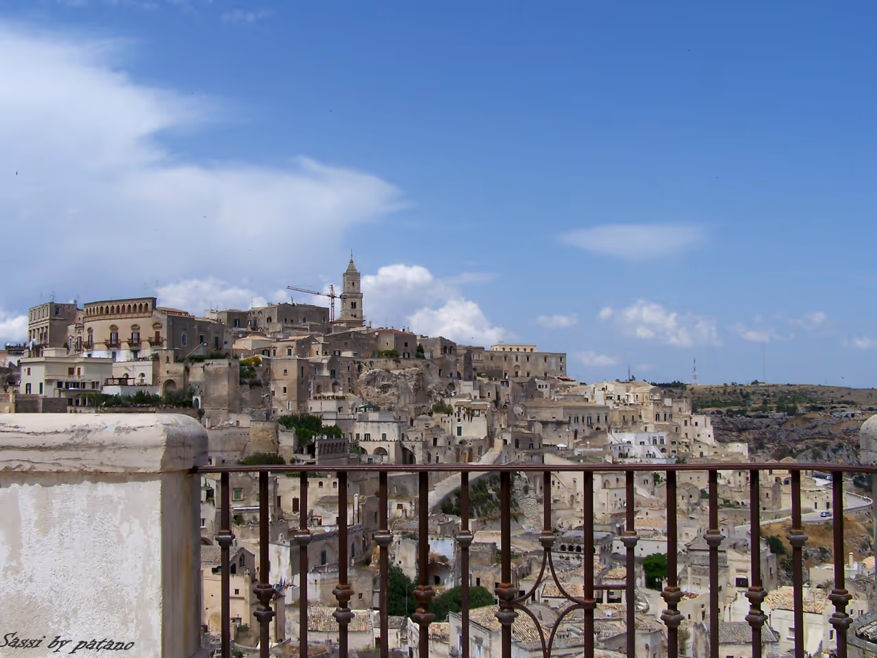 View from Giovanni pascoli belvedere in Matera