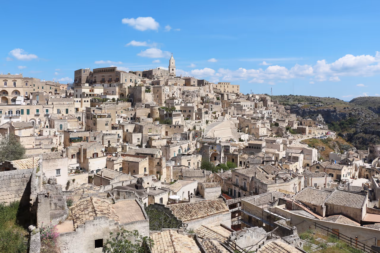 View from Giovanni pascoli belvedere in Matera